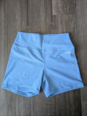 AYBL Light Blue High-Waist Bike Shorts